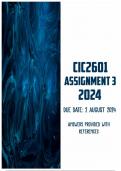 CIC2601 Assignment 3 2024 | Due 2 August 2024