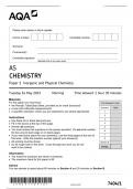 AS-level AQA Chemistry Paper 1 2023 - Inorganic and Physical Chemistry 