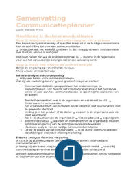 Samenvatting Communicatieplanner