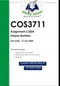 COS3711 Assignment 2 (QUALITY ANSWERS) 2024