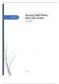 Nursing 5003 Patho Quiz one review updated already passed