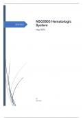 NSG5003 Hematologic System questions with answers