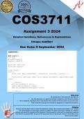 COS3711 Assignment 3 (COMPLETE ANSWERS) 2024 - DUE 9 September 2024