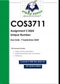 COS3711 Assignment 3 (QUALITY ANSWERS) 2024