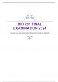 BIO 201 FINAL EXAM QUESTION|VERIFIED WITH ACCURATE ANSWERS