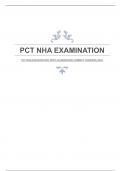 PCT NHA EXAMINATION WITH GUARANTEED CORRECT ANSWERS 2024