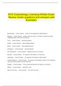   NYS Cosmetology Licensing Written Exam Review Guide questions and answers well illustrated.