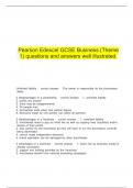     Pearson Edexcel GCSE Business (Theme 1) questions and answers well illustrated.