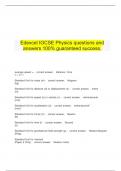   Edexcel IGCSE Physics questions and answers 100% guaranteed success.