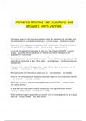  Primerica Practice Test questions and answers 100% verified.