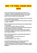 BSC 170 FINAL EXAM 2024-2025