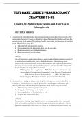 LEHNE’S PHARMACOLOGY TEST BANK |CHAPTERS 31-35|