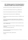 CWI- Welding Inspection Technology Module 4 Questions & 100% Correct Answers Graded A+