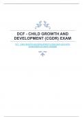 DCF - CHILD GROWTH AND DEVELOPMENT (CGDR) EXAM 2024 WITH GUARANTEED ACCURATE ANSWERS