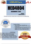 HED4804 Assignment 2 (COMPLETE AANSWERS) 2024 - DUE July 2024