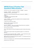  NR302 Exam 2 Practice Test Questions With Answers