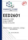 EED2601 Assignment 3 (DETAILED ANSWERS) 2024 - DISTINCTION GUARANTEED 