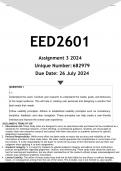 EED2601 Assignment 3 (ANSWERS) 2024 - DISTINCTION GUARANTEED