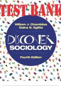 Discover Sociology 4th Edition by William Chambliss and Daina Eglitis TEST BANK