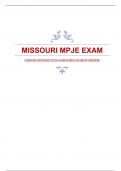 MISSOURI MPJE EXAM WITH GUARANTEED ACCURATE ANSWERS