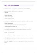 BIO 280 - Final exam Questions & Answers Already Graded A+