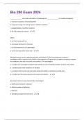 Bio 280 Exam 2024 Questions & Answers Already Graded A+
