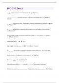 BIO 280 Test 1 Questions And Answers With Verified Tests
