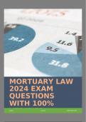 MORTUARY LAW 2024 EXAM QUESTIONS WITH 100% VERIFIED SOLUTIONS!!