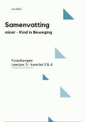 Samenvatting kennistoets minor Kind in Beweging