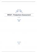 NR327 - Postpartum Assessment fully solved