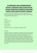 ATI MEDSURG FINAL COMPREHENSIVE  REVIEW / MEDSURG FINAL/COMP REVIEW  ACTUAL EXAM WITH COMPLETE SOLUTIONS  RATED A 2024 UPDATE (EXPERT VERIFIED)