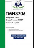 TMN3706 Assignment 3 (QUALITY ANSWERS) 2024