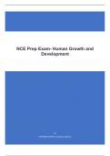 NCE Prep Exam- Human Growth and Development ||Questions & Answers 100% Correct!!