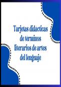 Tarjetas didácticas de 64 términos literarios de artes del lenguaje (Castellano) - SABIDURÍA GARANTIZADA