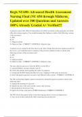 Regis NU650: Advanced Health Assessment Nursing Final (NU 650 through Midterm_ Updated over 300 Questions and Answers 100% Already Graded A+ Verified!!!