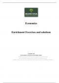 Economics 1A and 1B Enrichment Exercises WITH SOLUTIONS 