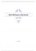 SCM 300 Exam 2 ASU Davila DAVILA ASU SCM 300 Arizona State University -Question and answers already passed 
