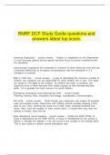   RNRF DCF Study Guide questions and answers latest top score.