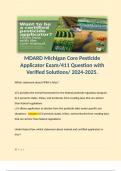 MDARD Michigan Core Pesticide Applicator Exam/411 Question with Verified Solutions/ 2024-2025.  Which statement about FIFRA is false?  a) it provides the overall framework for the federal pesticide regulatory program b) it prevents states, tribes, and ter