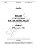  PYC4807 ASSESSMENT 03 PORTFOLIO ASSIGNMENT   Due Date: 29 September 2023