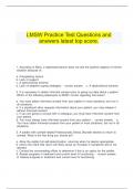  LMSW Practice Test Questions and answers latest top score.