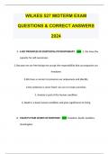 WILKES 527 MIDTERM EXAM QUESTIONS & CORRECT ANSWERS 2024