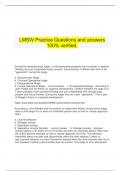  LMSW Practice Questions and answers 100% verified.