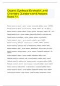  Organic Synthesis Edexcel A Level Chemistry Questions And Answers Rated A+.