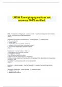  LMSW Exam prep questions and answers 100% verified.