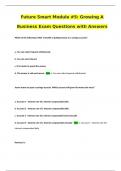 Future Smart Module #5: Growing A Business Exam Questions with Answers