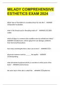 MILADY COMPREHENSIVE ESTHETICS EXAM 2024 