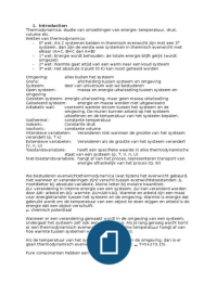 Samenvatting thermodynamica