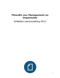Samenvatting artikelen FMO (2013-2014)