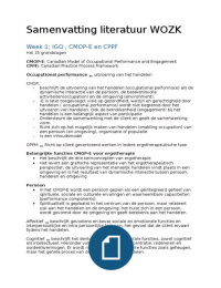 Samenvatting van alle aangegeven litatuur mbt WOZK